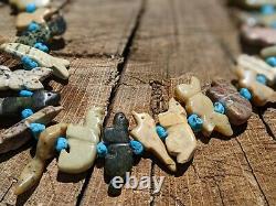 Vintage Zuni Fetish Necklace Genuine Handmade Native American Jewelry SouthWest