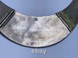 Vintage Zuni Flush Inlay Sterling Silver Necklace Signed Alex & Marylita Boone