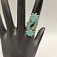 Vintage! Zuni Inlay Turquoise & Sterling Silver Ring Size 5.5
