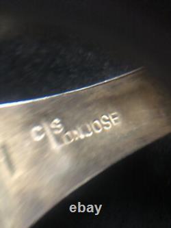 Vintage Zuni Native American Jewelry Watch Jet Black Inlay Sterling CS Lonjose