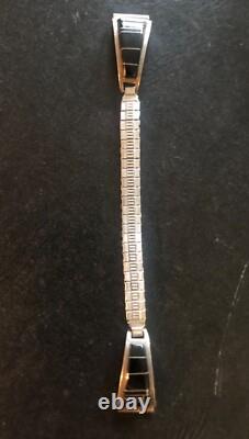 Vintage Zuni Native American Jewelry Watch Jet Black Inlay Sterling CS Lonjose