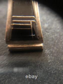 Vintage Zuni Native American Jewelry Watch Jet Black Inlay Sterling CS Lonjose