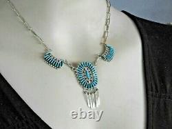 Vintage Zuni Needlepoint Jewelry Native American Jewelry 925 Sterling Silver