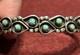 Vintage Zuni Snake Eye Turquoise Shadowbox Sterling Silver Bracelet 4.5