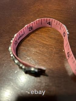 Vintage Zuni Snake Eye Turquoise Shadowbox Sterling Silver Bracelet 4.5