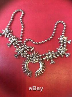 Vintage Zuni Squash Blossom Necklace