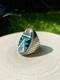 Vintage Zuni Sterling Inlay Ring Size 10