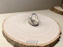 Vintage Zuni Sterling Inlay Ring Size 10
