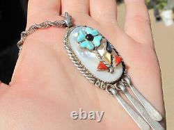 Vintage Zuni Sterling & Multi Stone LG Pendant, by Sarah & Mike Simplicio