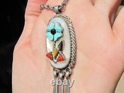 Vintage Zuni Sterling & Multi Stone LG Pendant, by Sarah & Mike Simplicio