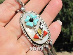 Vintage Zuni Sterling & Multi Stone LG Pendant, by Sarah & Mike Simplicio