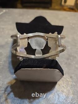 Vintage'Zuni' Sterling Silver Crown Dancer Cuff Bracelet