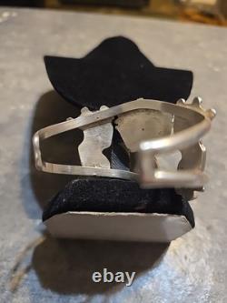 Vintage'Zuni' Sterling Silver Crown Dancer Cuff Bracelet