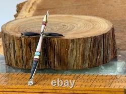 Vintage Zuni Sterling Silver Multi Stone Inlay Cross Pendant-2083.25