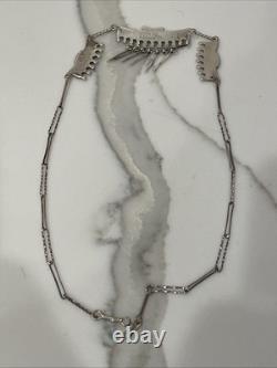 Vintage Zuni Sterling Silver Turquoise Necklace&Earrings Set 19 Signed