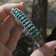 Vintage Zuni Sterling Silver and Turquoise Row Bracelet