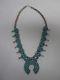 Vintage Zuni Sterling Turquoise Squash Blossom Necklace Gorgeous