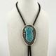 Vintage Zuni Turquoise And Sterling Silver Bolo Tie Native American Jewelry