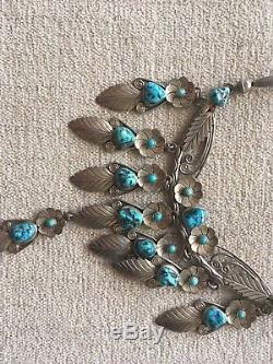 Vintage estate squash blossom necklace