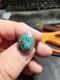Vintage native american navajo Blue Copper Turquoise Sterling Silver Ring