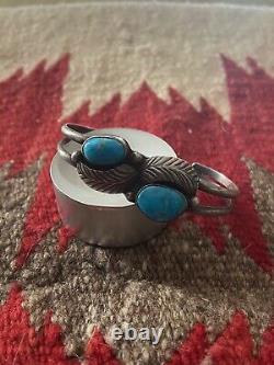 Vintage native american sterling turquoise cuff jewelry