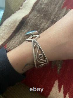 Vintage native american sterling turquoise cuff jewelry