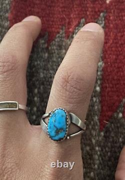 Vintage native american sterling turquoise ring jewelry 7