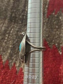 Vintage native american sterling turquoise ring jewelry 9.5