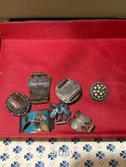 Vintage native american turquoise jewelry lot