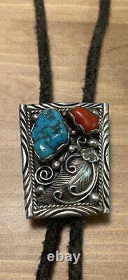 Vintage navajo Native American sterling silver Benett pendant jewelry. Rear find