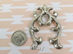 Vintage ornate cast sterling silver Native American naja pendant