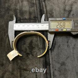 Vintage signed RCNavajo coral Sterling silver domed Coral Cuff 6.5 With Stretch