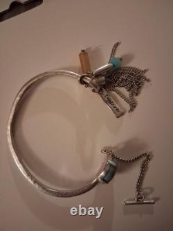 Vintage sterling silver and turquoise bracelet