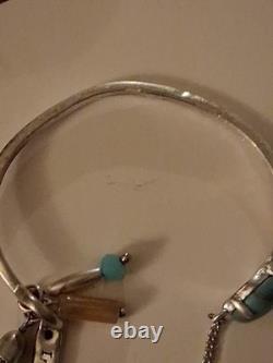 Vintage sterling silver and turquoise bracelet