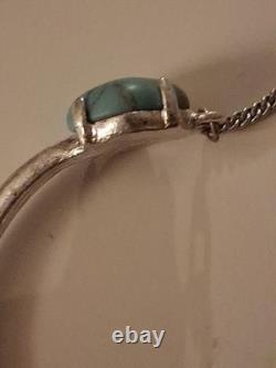 Vintage sterling silver and turquoise bracelet