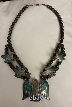 Vintage sterling silver jewelry turquoise navajo