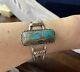 Vintage turquoise cuff bracelet silver