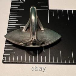 Vintage turquoise jewelry native american ring. Size 6. Marked EV Sterling