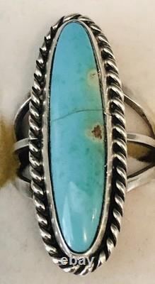 Vtg. 1940s Lot 10 Silver & Turquoise Rings UITA Trading Post + ERs & &racelet