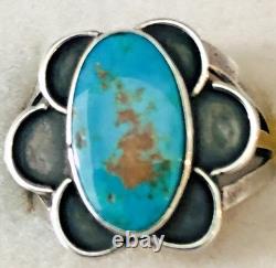 Vtg. 1940s Lot 10 Silver & Turquoise Rings UITA Trading Post + ERs & &racelet