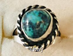 Vtg. 1940s Lot 10 Silver & Turquoise Rings UITA Trading Post + ERs & &racelet