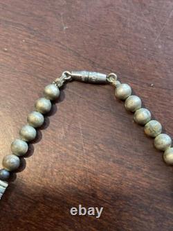 Vtg 1950s Necklace Southwestern Native American Turquoise Heishi Shell Beads 16