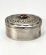 Vtg Ernest Bilagody Navajo Sterling Silver Red Coral Trinket Jewelry Pill Box