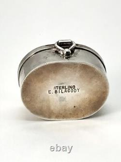 Vtg Ernest Bilagody Navajo Sterling Silver Red Coral Trinket Jewelry Pill Box