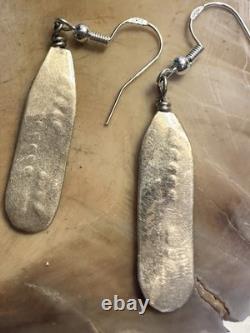 Vtg Fred Guerrero Native American 925 Silver Jewelry Set 30 In Necklace/Earrings