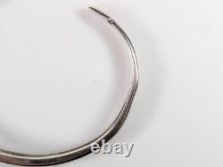 Vtg LT Native American Style Inlay Sterling Silver Cuff Bracelet 6.5 READ