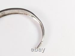 Vtg LT Native American Style Inlay Sterling Silver Cuff Bracelet 6.5 READ
