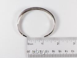 Vtg LT Native American Style Inlay Sterling Silver Cuff Bracelet 6.5 READ