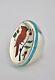 Vtg Larry Watchman Navajo Cardinal Sterling Silver Flush Turquoise Coral Ring