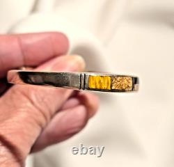 Vtg Native Amer Multistone, Sterling Signed Inlay Cuff Matching Ring 4 Sale